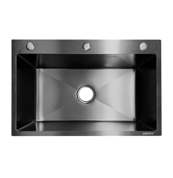 Мойка ZERIX ZH6545 DECOR GRAPHITE (3.0/0.8) из нержавеющей стали (цвет графит) (ZX6179)