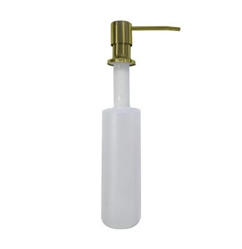 Дозатор для моющего средства врезной ZERIX DIS-01.SUS BRUSHED GOLD из нерж. стали (300 мл) (цвет матовое золото) (ZX6208)