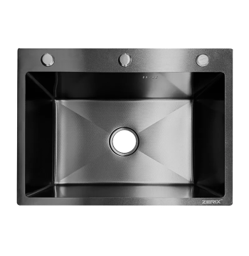 Мойка ZERIX ZH5545 DECOR GRAPHITE (3.0/0.8) из нержавеющей стали (цвет графит) (ZX6171)