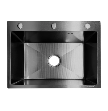 Мойка ZERIX ZH5545 MICRO DECOR GRAPHITE (3.0/0.8) из нержавеющей стали (цвет графит) (ZX6173)