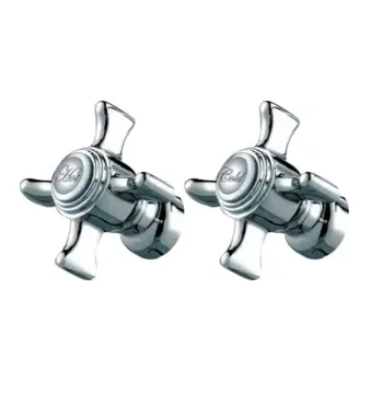 Набор ручек для смесителя Haiba Zeus Handles SET-02 латунных хромированных, без кран-букс (AC0603)