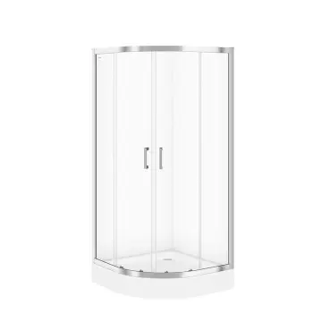 Душевая кабина полукруглая BASIK 90x90x185 прозрачное стекло