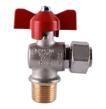 Кран кульовий котловий 1/2″ 301202R кутовий з накидною гайкою TECNOVIELLE S.p.A.