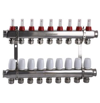 Коллектор ISOLTUBEX SPAIN INOX AISI-304 нержавеющая сталь CO-9 (1″х9)