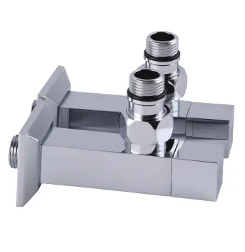 Набір Кран напівобертовий кутовий з американкою SOLOMON LUX 1/2″ CUBE CHROM 8888 (1уп.)