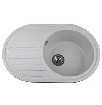 Гранитная мойка Globus Lux OHARA жемчужный 770х500мм
