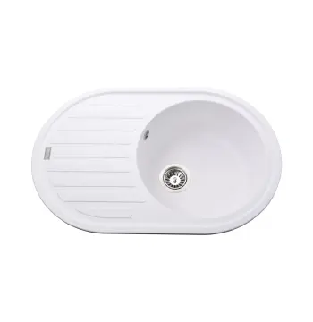 Гранитная мойка Globus Lux OHARA белый 770х500мм-А0007