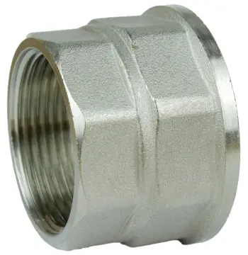Муфта редукционная 1 1/4″х1″ВВ никелированная восьмигранная А0335А(нк)