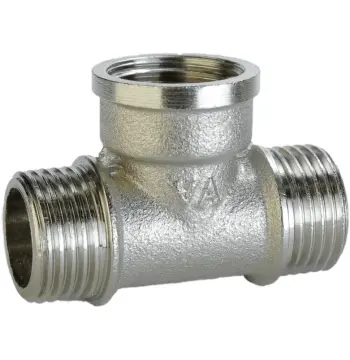 Тройник 1/2″НВН никелированный А0215А(нк)