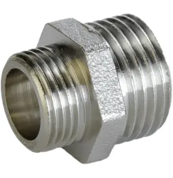 Ниппель редукционный 3/4″х1/2″НН никелированный А0511А(нк)