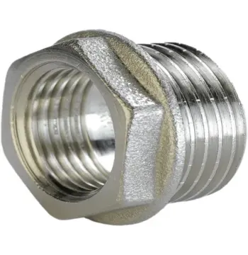 Футорка 1/2″х3/8″НВ никелированная А0752А(нк)