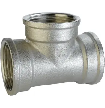 Тройник 1 1/4″ВВВ никелированный A0208-1А(нк)