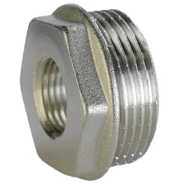 Футорка 1 1/2″х 3/4″НВ никелированная А0753А(нк)
