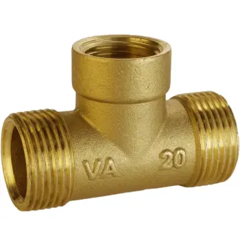 Редукционный тройник 3/4″х1/2″х3/4″НВН латунный А0224А