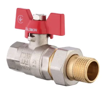 Кран шаровый прямой с американкой SOLOMON 1/2″ УСИЛЕННЫЙ 1042