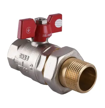 Кран шаровый прямой с американкой SOLOMON 1″ УСИЛЕННЫЙ 1042