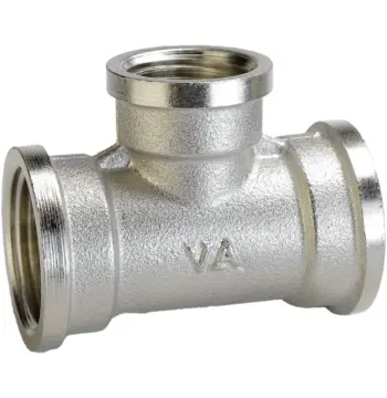 Тройник hедукционный 3/4″х1/2″х3/4″ВВВ никелированный А0212А(нк)