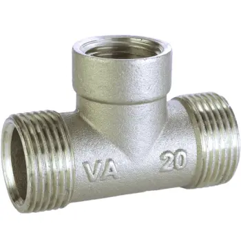 Тройник hедукционный 3/4″х1/2″х3/4″НВН никелированный A0224А(нк)