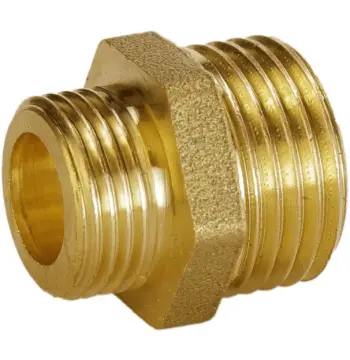 Ниппель редукционный 1/2″х3/8″НН латунный А0542А