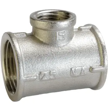 Тройник hедукционный 1″х1/2″х1″ВВВ никелированный А0206А(нк)
