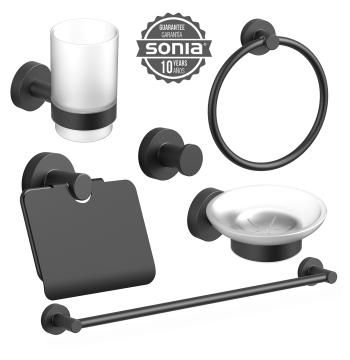 Набор аксессуаров для ванной SONIA ASTRAL KIT BLACK ( 6 предметов) 185214