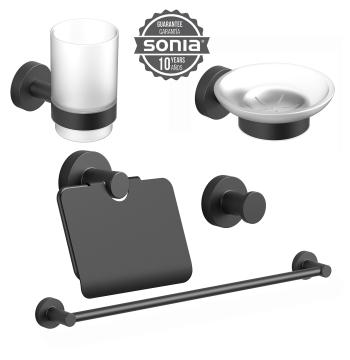 Набір аксесуарів для ванної SONIA ASTRAL KIT BLACK ( 5 предметів) 185788