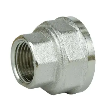 Муфта редукционная 3/4″х1/2″ВВ никелированная восьмигранная А0342А(нк)