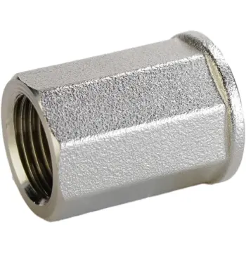 Муфта 1/2″ВВ никелированная восьмигранная А0351А(нк)
