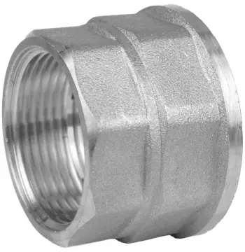 Муфта редукционная 2″х1 1/2″ВВ никелированная восьмигранная А0341А(нк)