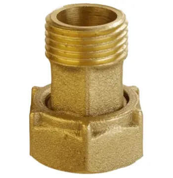 Штуцер для бытовой техники латунный 1/2″ВР х 3/8″НР без резиновой прокладки Б2705КА