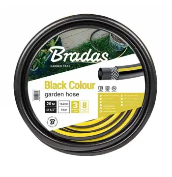 Шланг для полива BLACK COLOUR 1/2″ 20м, Bradas Польша черный WBC1/220