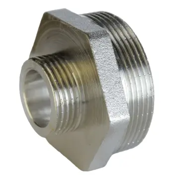 Ниппель редукционный 1 1/4″х 1/2″НН никелированный под прокладку А0514-1А(нк)